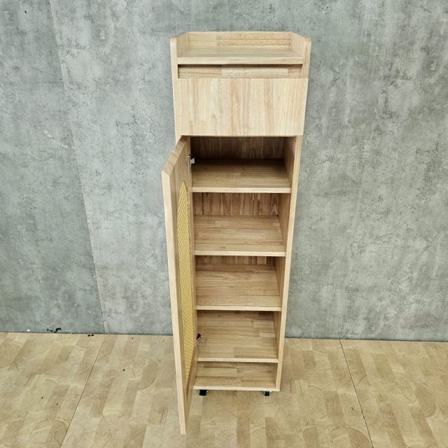 Tủ để giày 39x33x140cm gỗ cao su KG68129