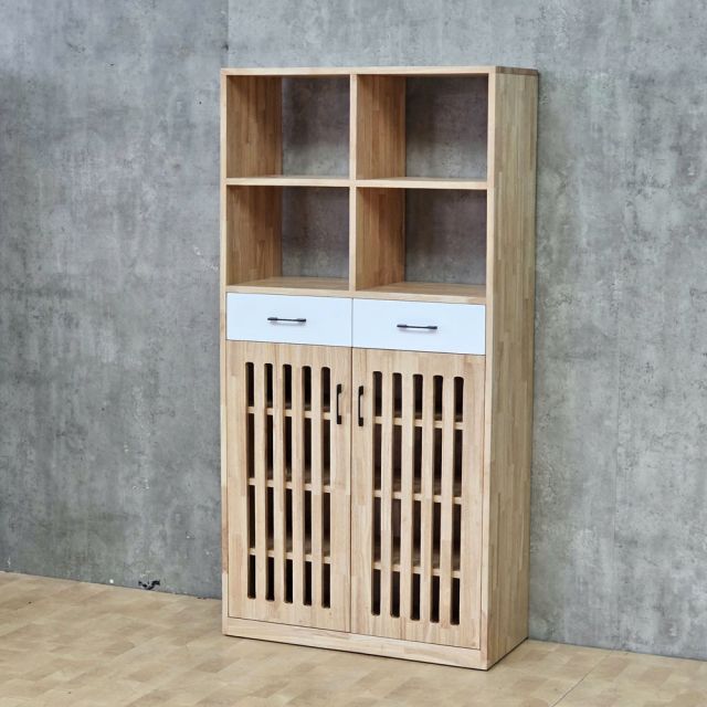 Tủ kệ giày dép 80x35cm gỗ cao su  KG68115