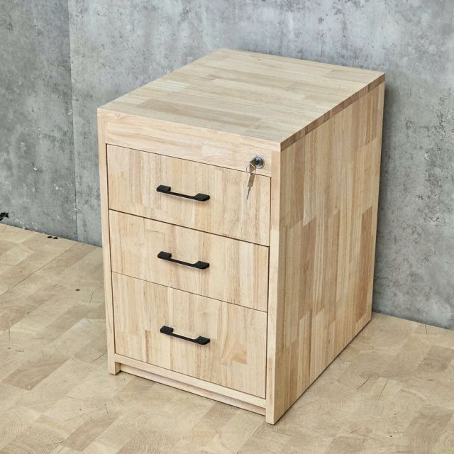 Tủ lưu trữ có khóa 50x40x60cm gỗ cao su TCN68103