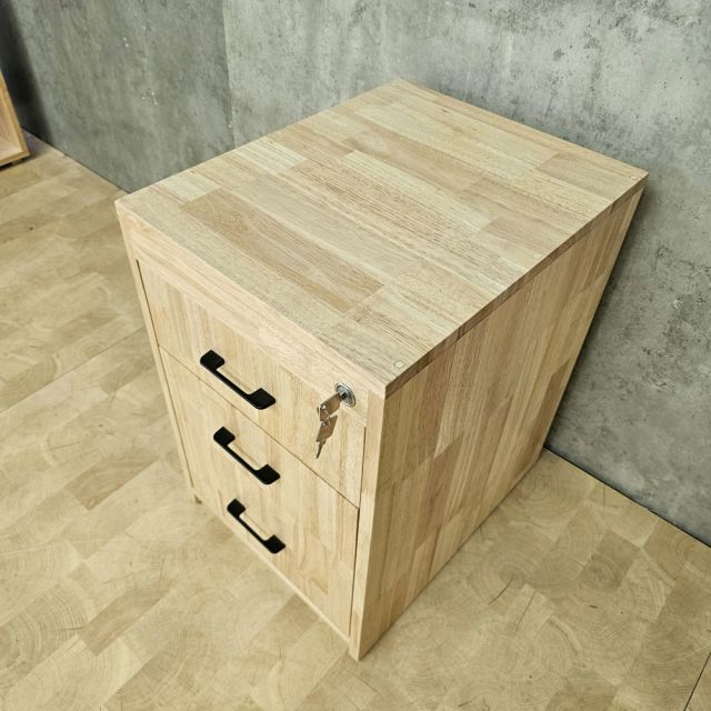 Tủ lưu trữ có khóa 50x40x60cm gỗ cao su TCN68103