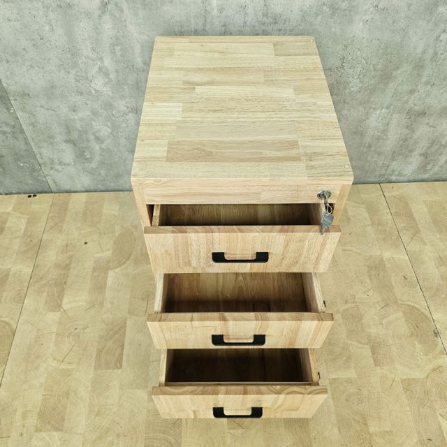 Tủ lưu trữ có khóa 50x40x60cm gỗ cao su TCN68103