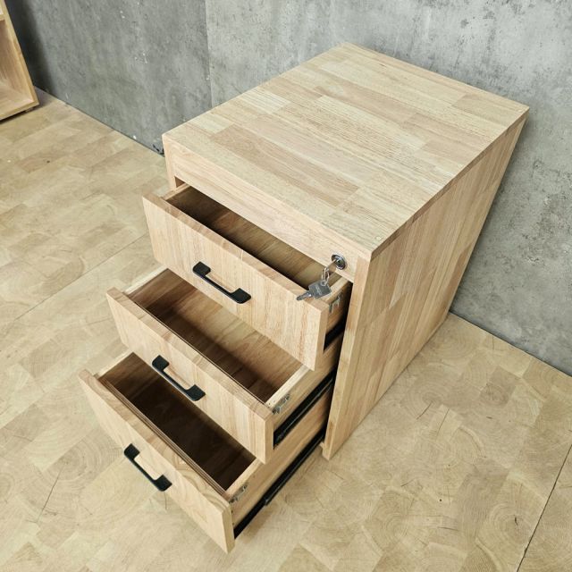 Tủ lưu trữ có khóa 50x40x60cm gỗ cao su TCN68103