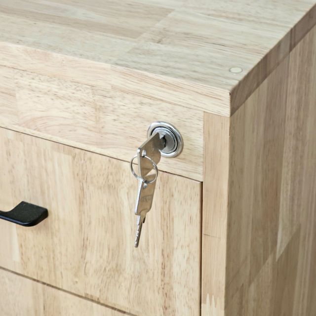 Tủ lưu trữ có khóa 50x40x60cm gỗ cao su TCN68103
