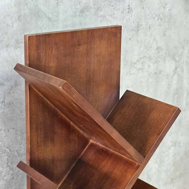 Kệ sách trang trí hình nhánh cây gỗ cao su KS68377