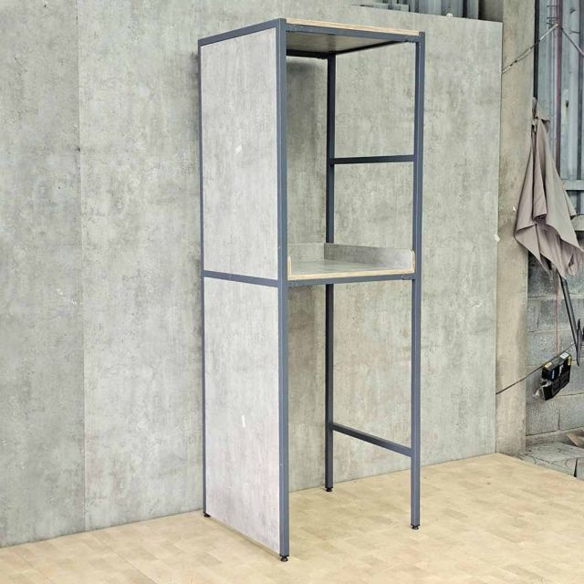 Kệ máy giặt máy sấy 72x69x214cm gỗ plywood chân sắt KMG68037