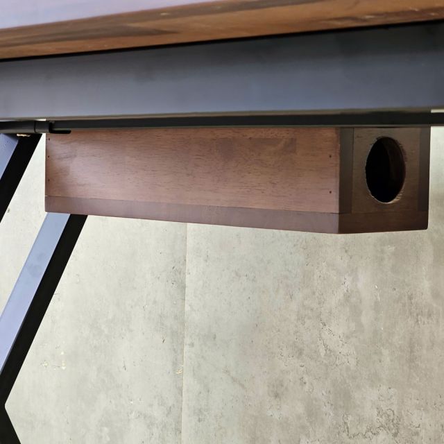 Bàn làm việc có hộp điện 120x50cm gỗ tràm hệ XConcept HBXC073