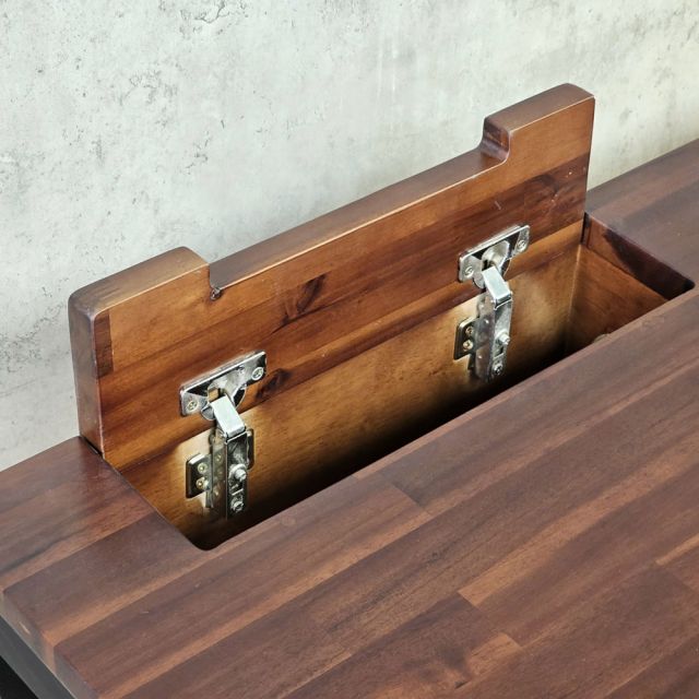 Bàn làm việc có hộp điện 120x50cm gỗ tràm hệ XConcept HBXC073