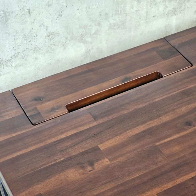 Bàn làm việc có hộp điện 120x50cm gỗ tràm hệ XConcept HBXC073