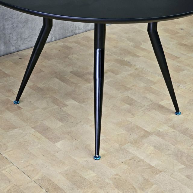 Bàn ăn BONNA 120cm gỗ tràm chân sắt vuốt côn BA68318