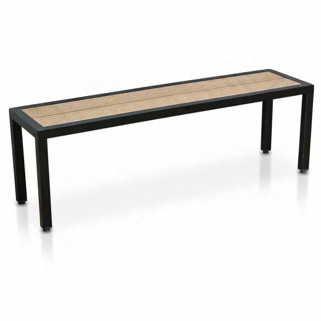Ghế băng dài 140x37x45cm gỗ nhựa chân sắt GBD074