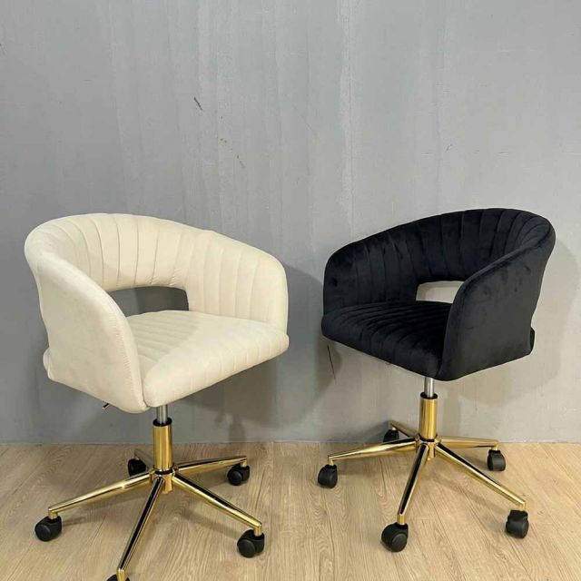 Ghế trang điểm mặt vải chân xoay GTD017