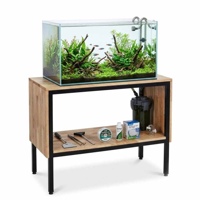 Kệ để hồ thủy sinh 100x45x80cm gỗ cao su KTB68285