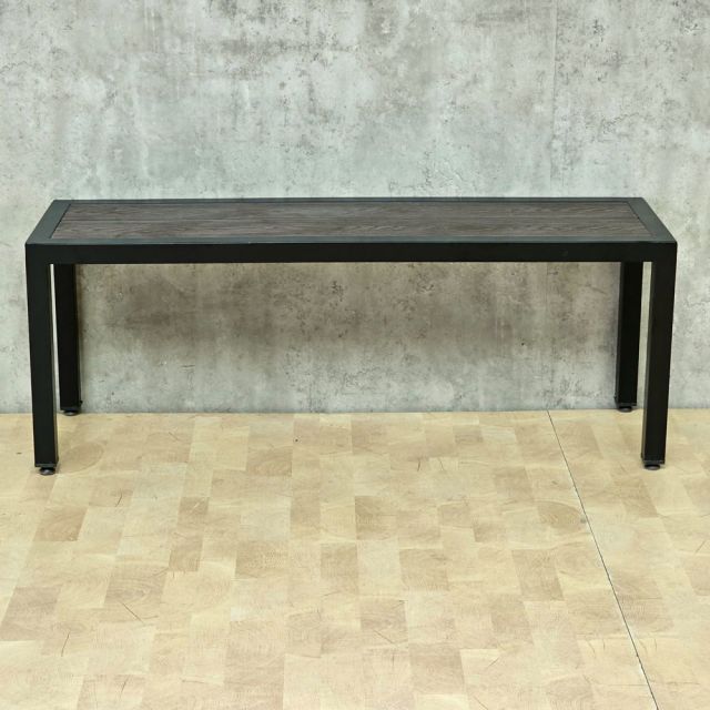 Ghế băng dài 120x37x45cm gỗ nhựa chân sắt GBD085