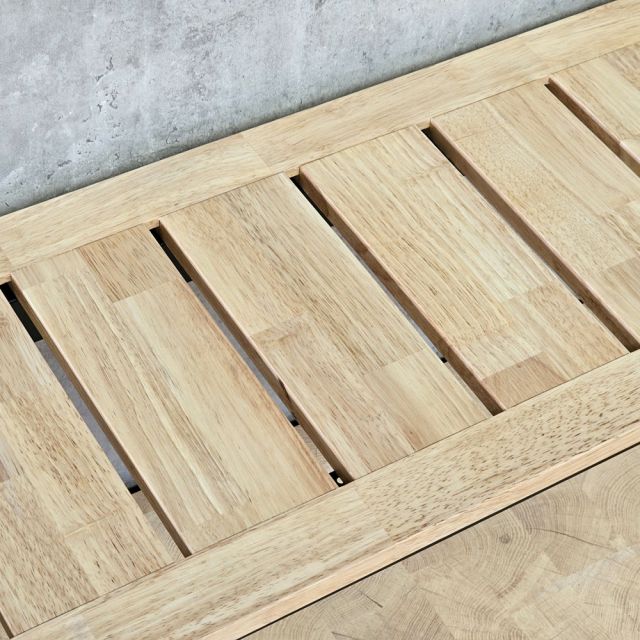 Ghế băng dài 165x35cm gỗ cao su chân sắt GBD084