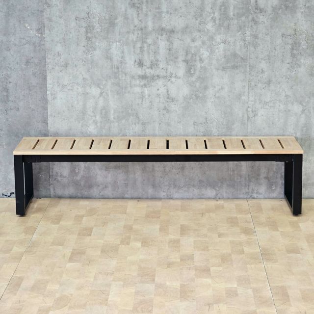 Ghế băng dài 165x35cm gỗ cao su chân sắt GBD084
