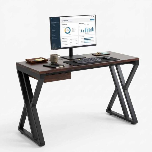 Bàn làm việc 120x50cm gỗ tràm hệ XConcept HBXC073