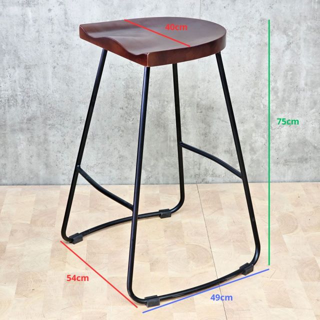 Ghế bar mặt gỗ chân sắt GBSK036