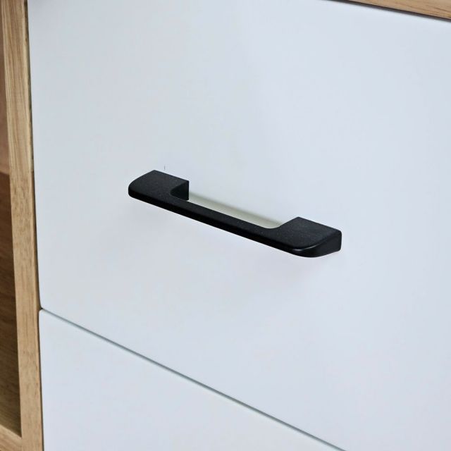 Bàn làm việc gác tủ 120x60cm gỗ cao su hệ Rectang HBRT148