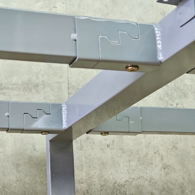 Chân sắt cho bàn cụm 3 chỗ 360x60cm sơn tĩnh điện hệ Rectang HCRT049