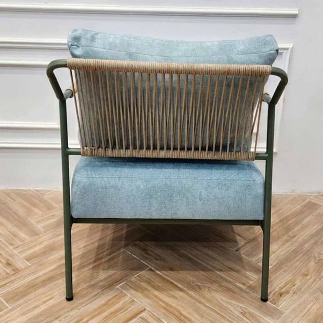 Ghế sofa lưng lưới đan dây chân sắt sơn tĩnh điện GSK067