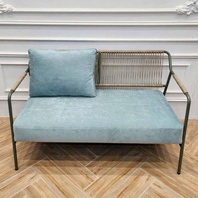 Ghế sofa băng lưng lưới đan dây chân sắt sơn tĩnh điện GSK068