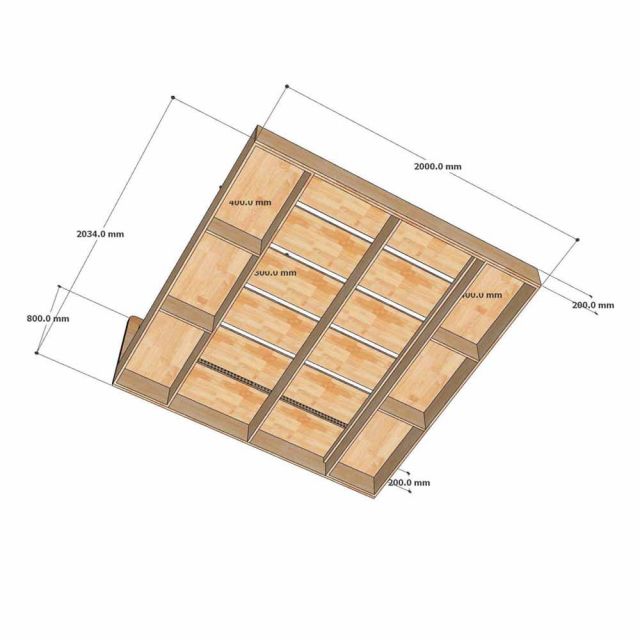 Giường ngủ 200x203cm gỗ cao su GN68081