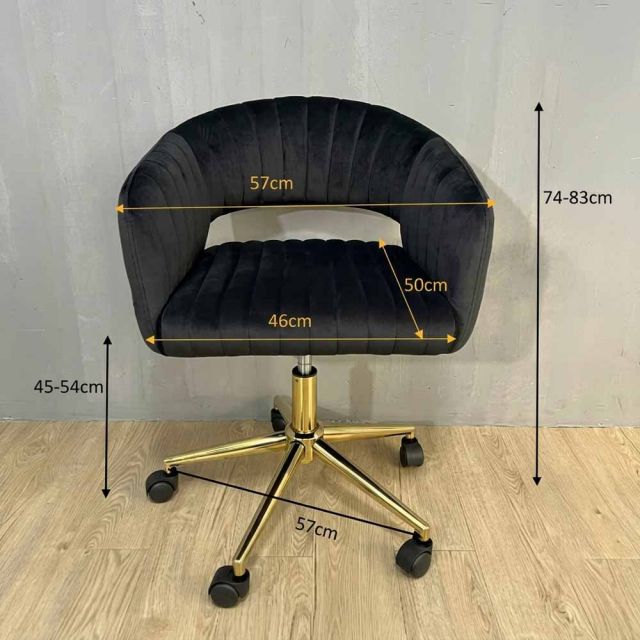 Ghế trang điểm mặt vải chân xoay GTD017