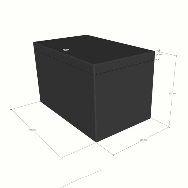Rương lưu trữ 48x30x30cm gỗ cao su RLUT002
