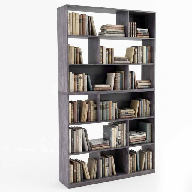 Kệ trang trí 130x30x220cm gỗ cao su KTT68092