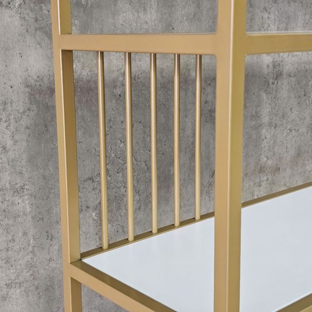 Kệ trưng bày 120x32x215cm gỗ cao su khung sắt sơn tĩnh điện KTB68284