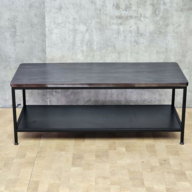 Bàn sofa 120x50x45cm gỗ tự nhiên chân sắt sơn tĩnh điện TT68379