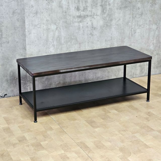 Bàn sofa 120x50x45cm gỗ tự nhiên chân sắt sơn tĩnh điện TT68379