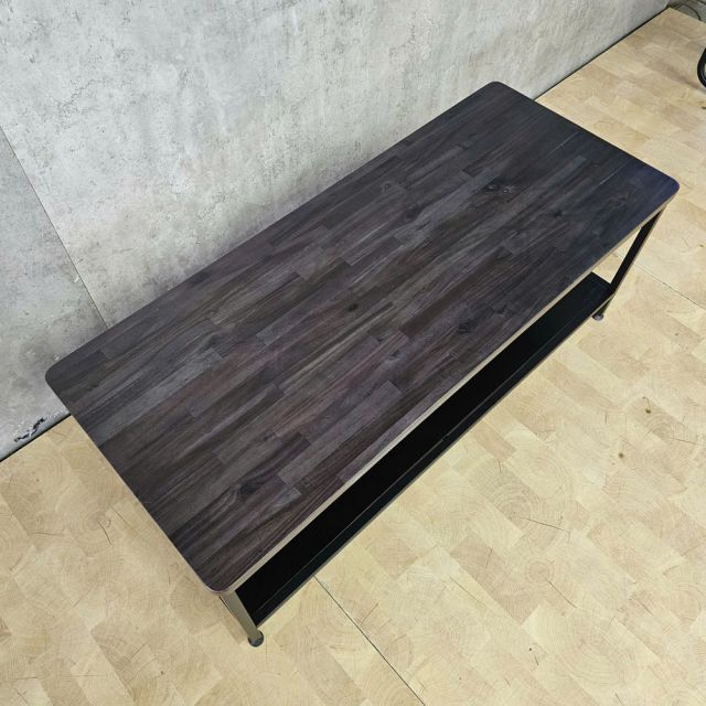 Bàn sofa 120x50x45cm gỗ tự nhiên chân sắt sơn tĩnh điện TT68379