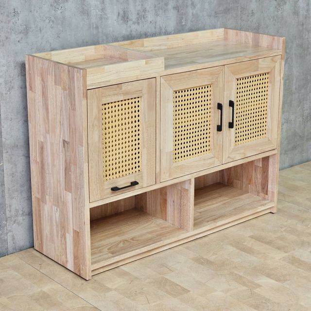 Tủ giày dép có ghế lật 100x35x74cm gỗ cao su KG68134