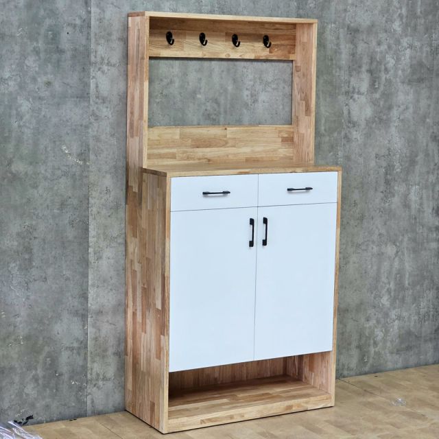 Tủ kệ giày dép 80x35x160cm gỗ cao su KG68117