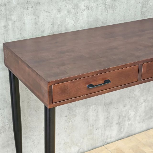 Bàn console 140x50x88cm gỗ cao su chân sắt CONE CST117