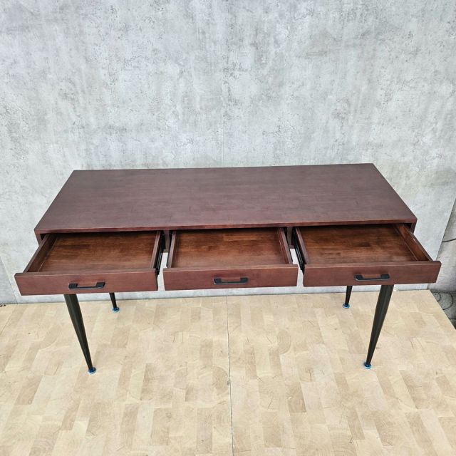 Bàn console 140x50x88cm gỗ cao su chân sắt CONE CST117