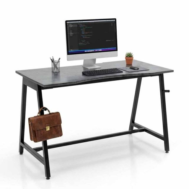 Bàn Gaming có giá treo đồ 120x70cm gỗ cao su chân sắt GD68075