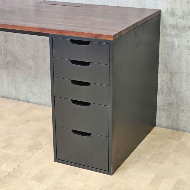 Bàn gác chân tủ có 2 hộp điện MELLIA 180x70cm gỗ tự nhiên BD68196