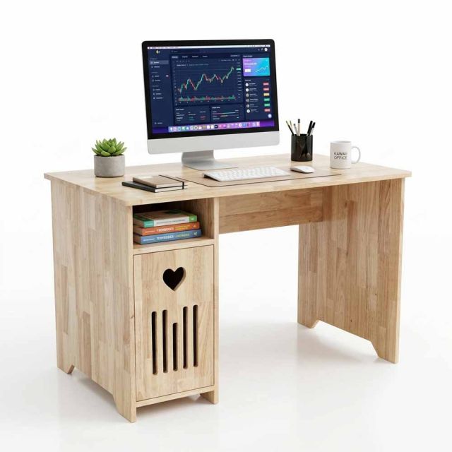 Bàn làm việc 120x70cm gỗ cao su BD68197