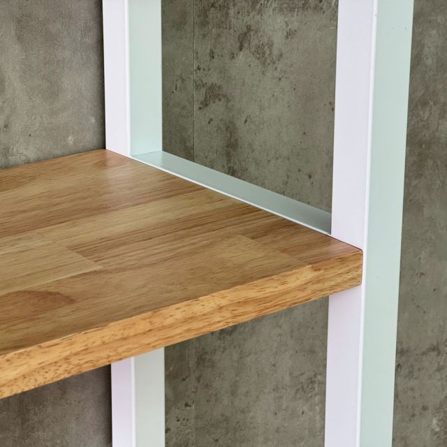 Bàn học liền kệ nhỏ 80x50x150cm gỗ cao su FD68085