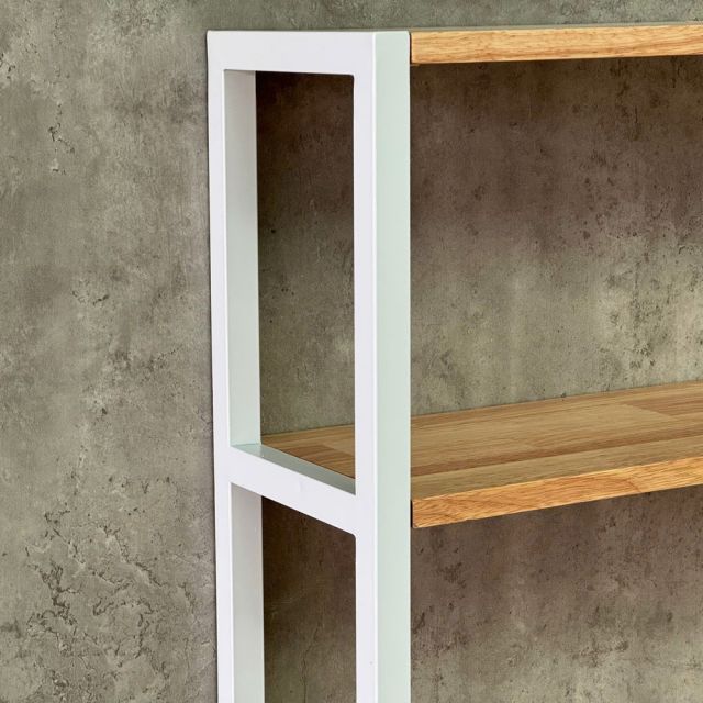 Bàn học liền kệ nhỏ 80x50x150cm gỗ cao su FD68085