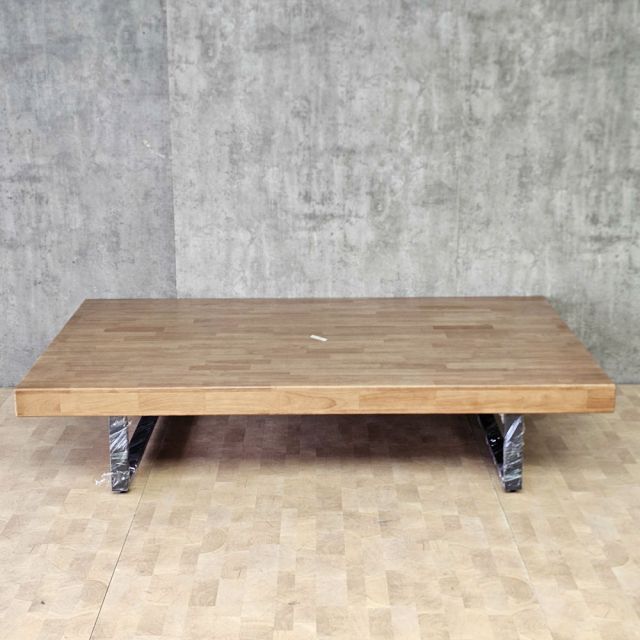 Giường ngủ 120x200cm gỗ cao su chân sắt GN68067