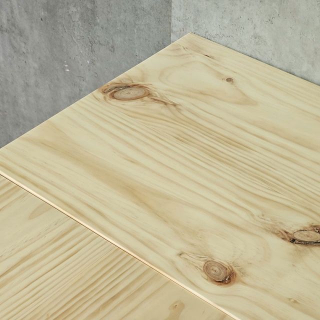 Bàn làm việc góc chữ L 140x140cm gỗ thông chân sắt hệ AConcept HBAC061