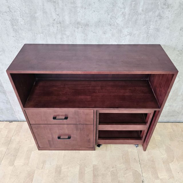 Kệ nhà bếp kết hợp với kệ gia vị 100x30x90cm gỗ cao su KB68110