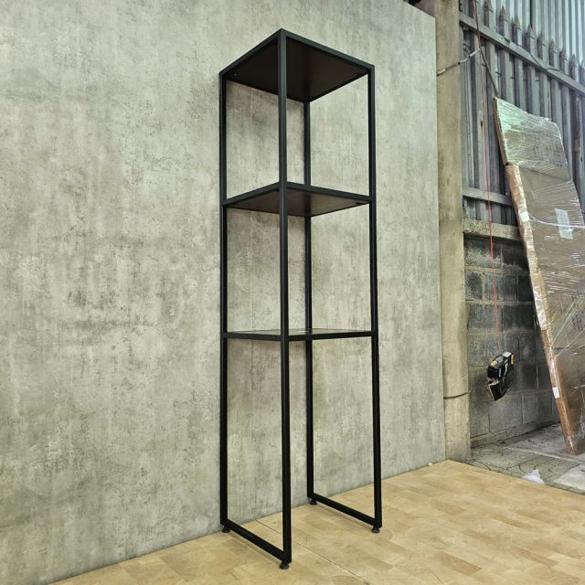 Kệ máy in 40x40x170cm gỗ cao su khung sắt KMI68011