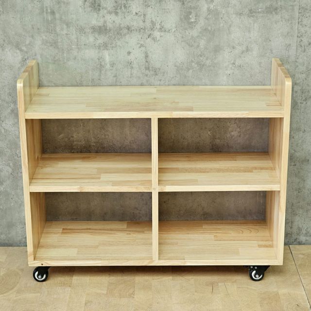 Kệ sách di động 80x30x60cm gỗ cao su KS68339