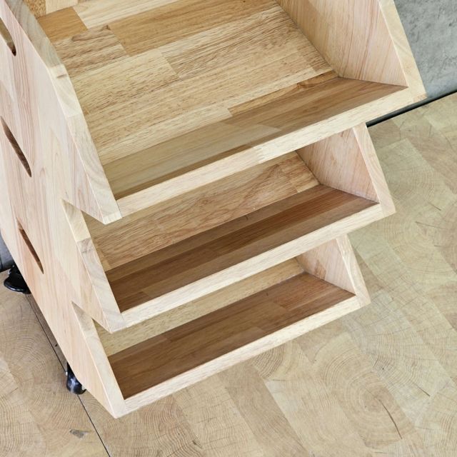 Kệ lưu trữ đồ 3 tầng 38x40x60cm gỗ cao su TCN68078