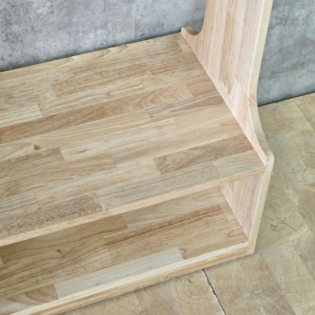 Tủ kệ treo quần áo trẻ em 60x40x120cm gỗ cao su TREM015
