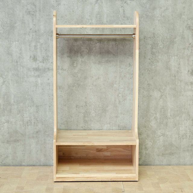 Tủ kệ treo quần áo trẻ em 60x40x120cm gỗ cao su TREM015